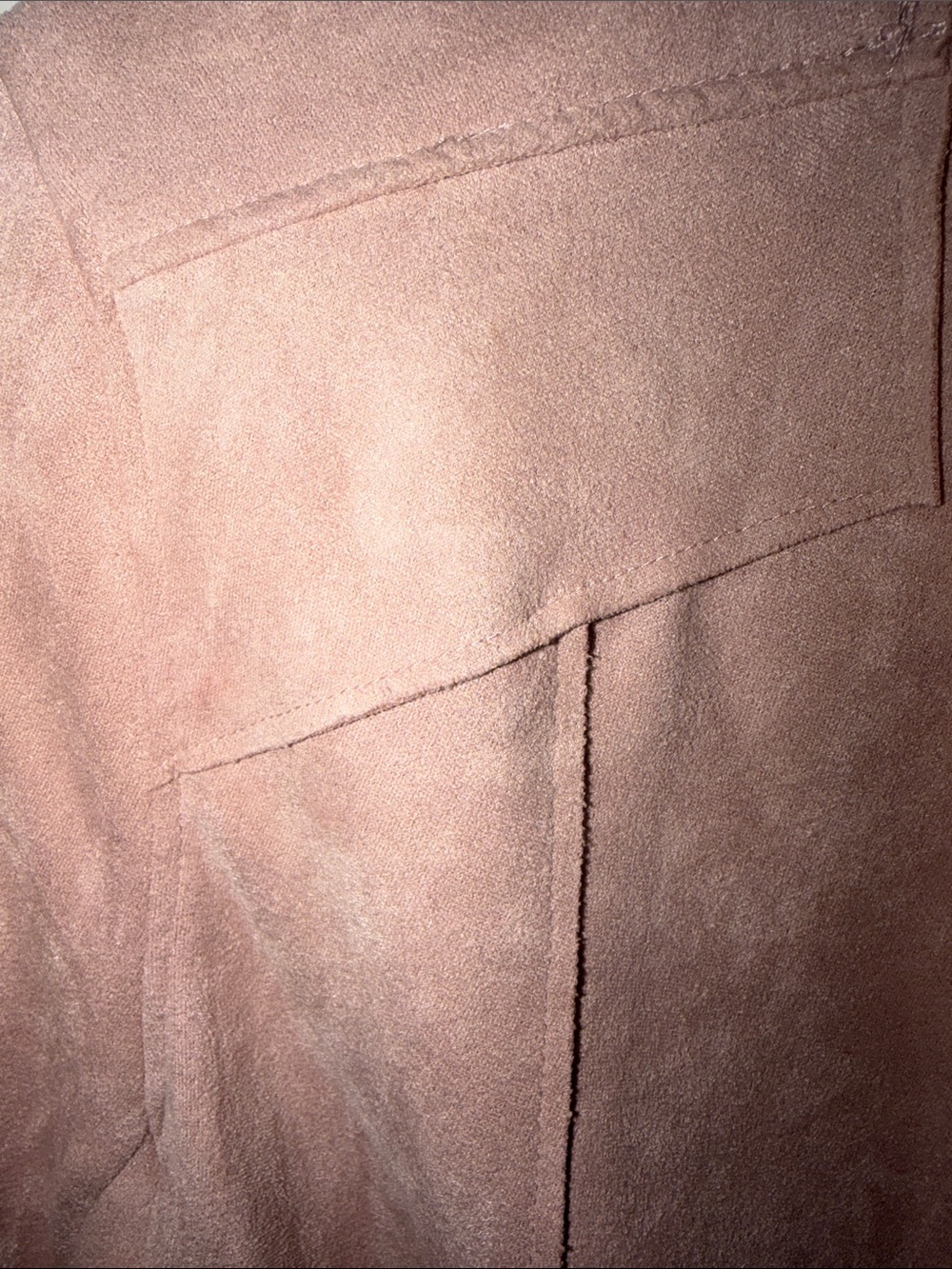 BLANKNYC Drape Front Faux Suede Jacket PINK ADOBE Small - Picture 5 of 7
